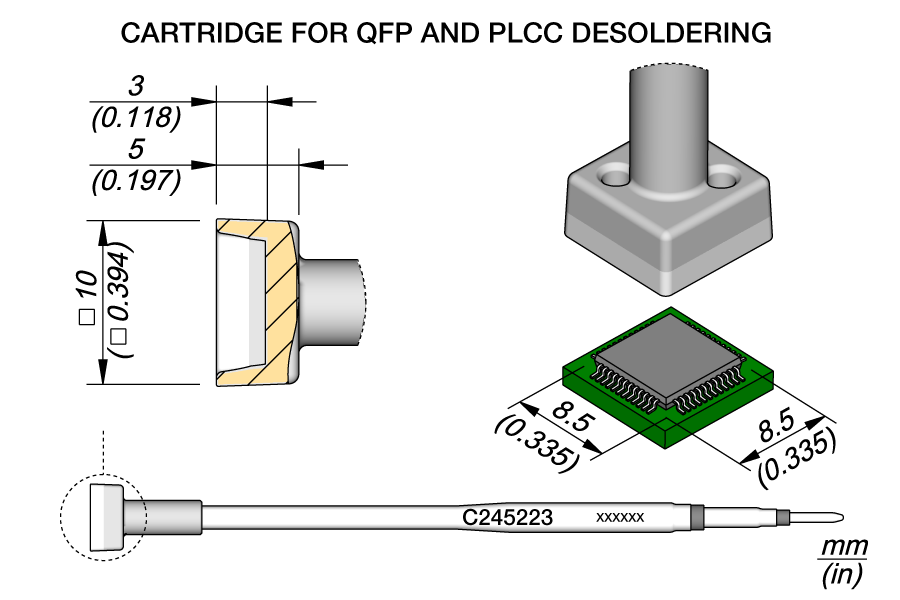 C245223 - QFP Cartridge 8.5 x 8.5